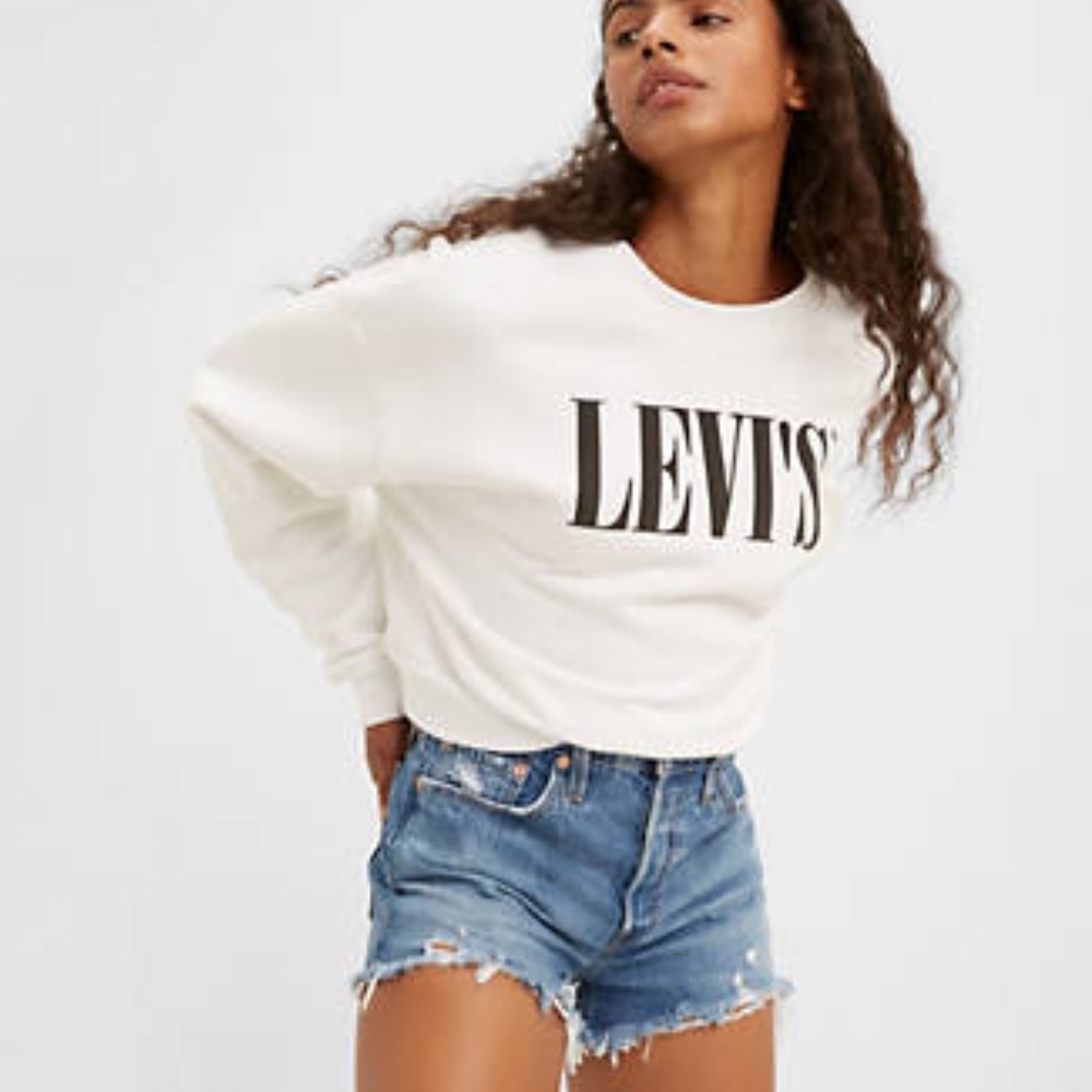 Levi’s 501 High Rise Raw Hem Cut Off Distressed Jean Shorts - Picture 1 of 12